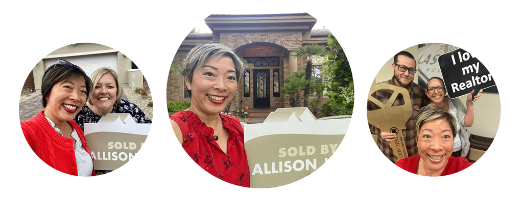 Allison celebrating new homes with her happy clients